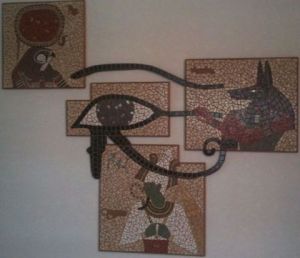 Voir le détail de cette oeuvre: Triptyque Dieux égyptiens